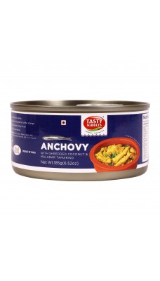 Tasty Nibbles Ready to Eat Canned Anchovy With Shredded Coconut & Malabar Tamarind 185g