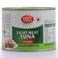 Tasty Nibbles Tuna Chunks In Sunflower Oil Can 1.8 Kg