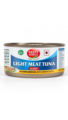 Tasty Nibbles Light Meat Tuna flakes In Sunfower Oil with Ginger Slice 185g