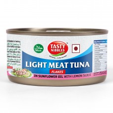 Tasty Nibbles Light Meat Tuna flakes In Sunflower Oil with Lemon Slice 185g