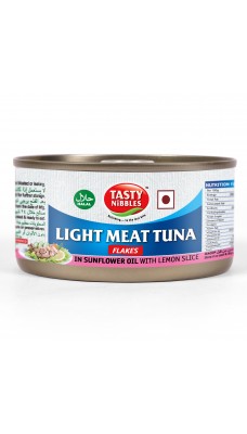 Tasty Nibbles Light Meat Tuna flakes In Sunflower Oil with Lemon Slice 185g