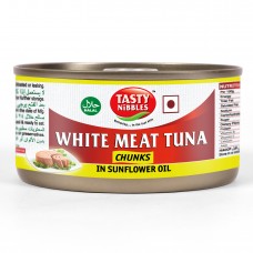 Tasty Nibbles White Meat Tuna Chunks in Sunflower Oil 185g 