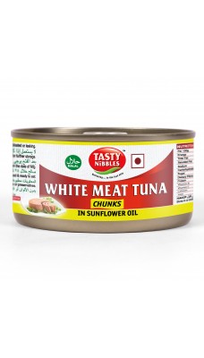 Tasty Nibbles White Meat Tuna Chunks in Sunflower Oil 185g 